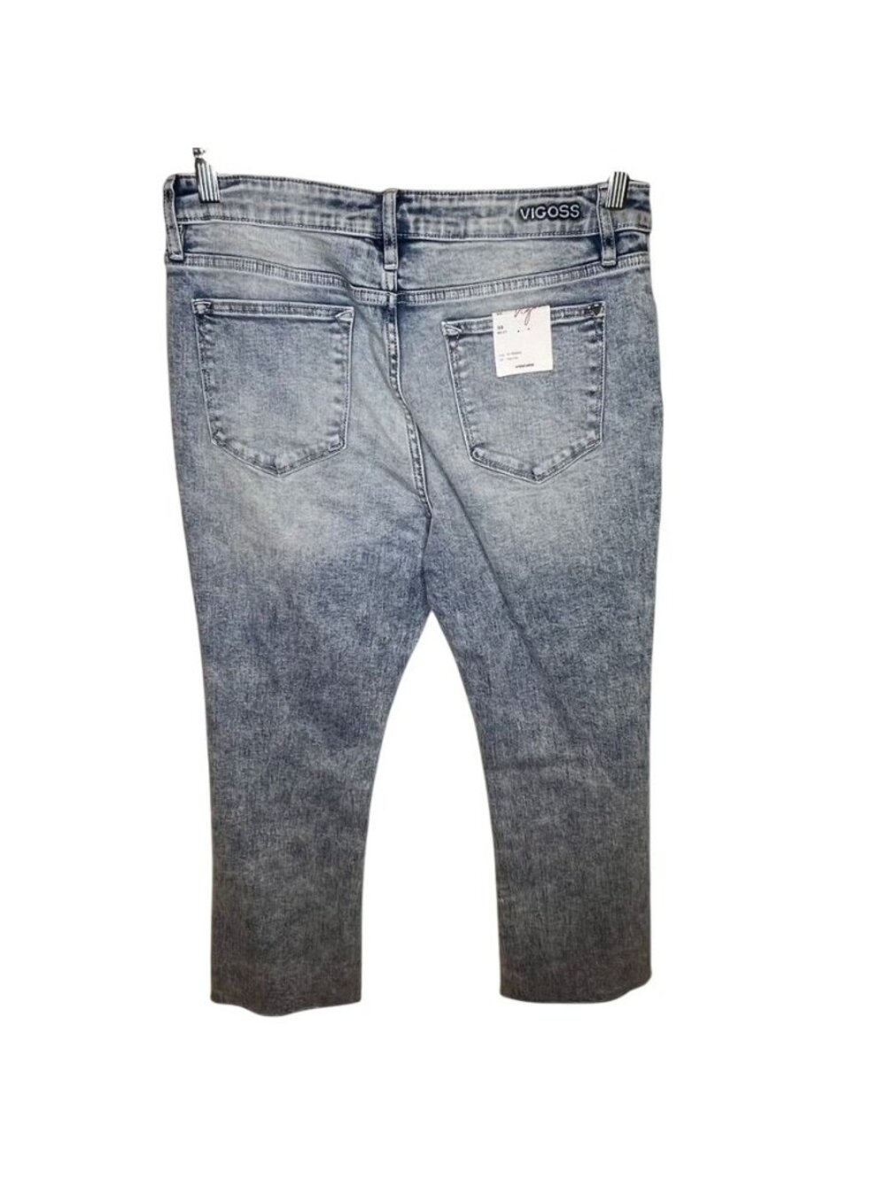 Vigoss Miley Womens Light Wash Pop Crop Jeans Size 30 High Rise NWT - Picture 9 of 10
